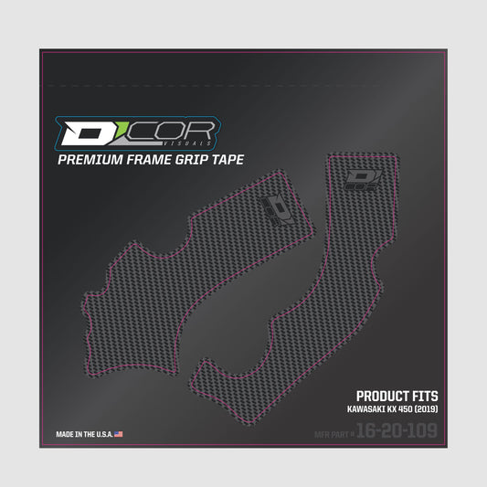 D’COR Visuals Frame Grip Tape – Grey – KX250F/KX450F (2019–2023)