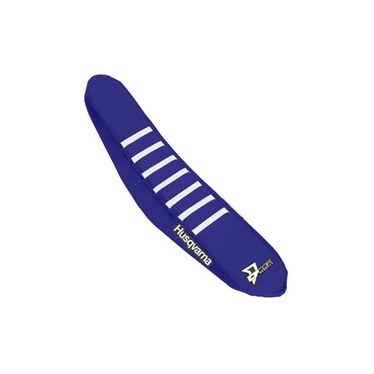 D’COR Visuals Seat Cover – Husqvarna TC/FC 125–450 (2023–2025) – Blue/White