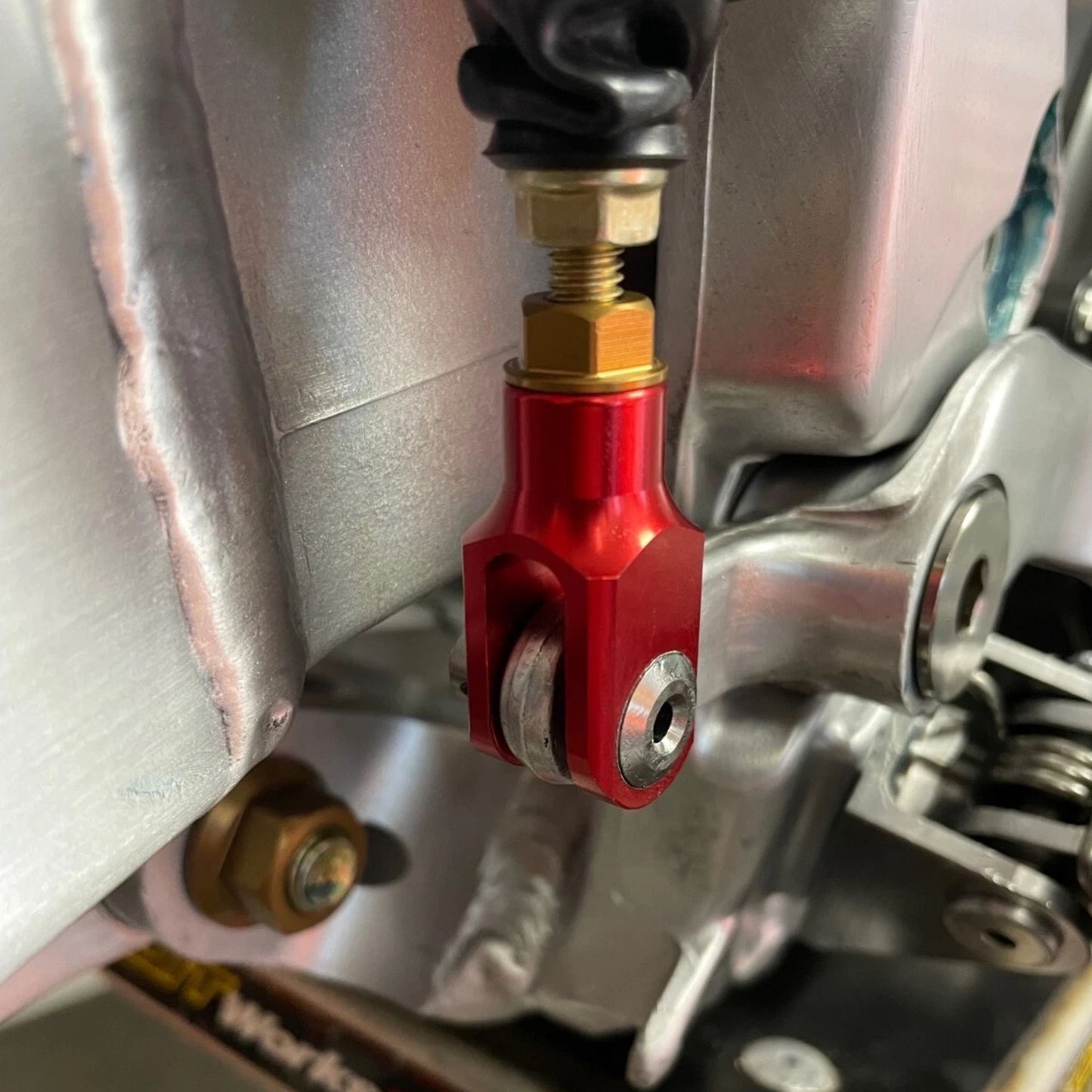 DocWob Red Billet Rear Brake Clevis – M6 / M8