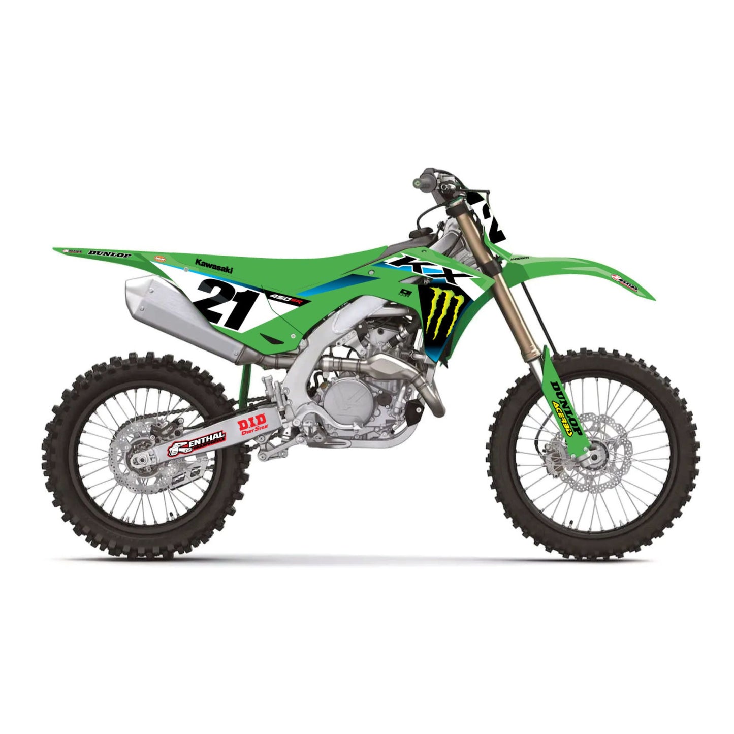 D’COR Visuals Graphics Kit – 2025 Monster Energy Kawasaki Team Edition