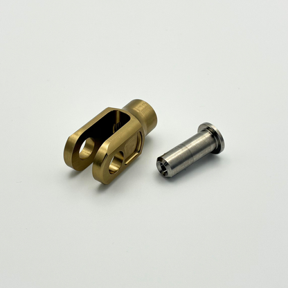 DocWob Gold Billet Rear Brake Clevis + Pin – M6 / M8