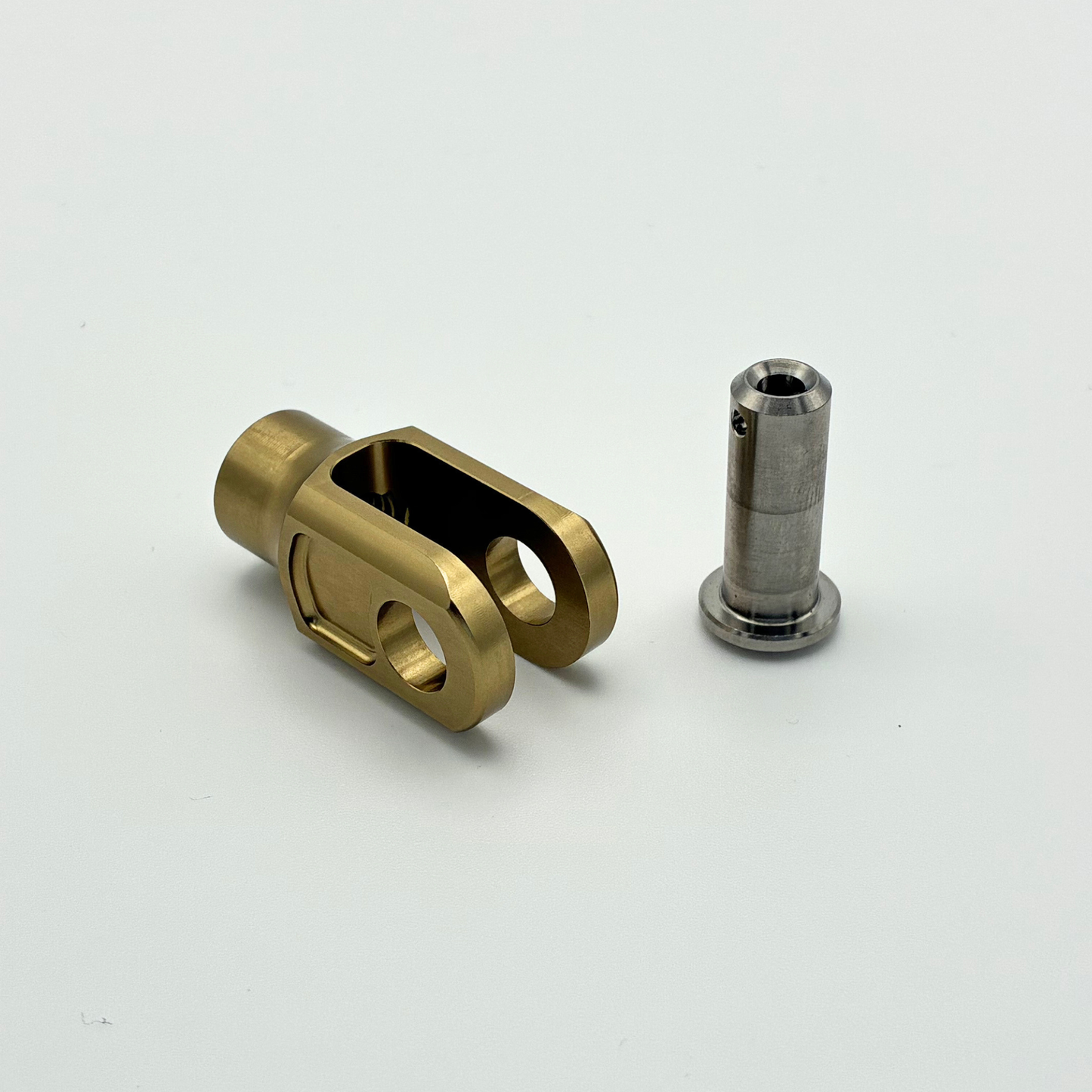 DocWob Gold Billet Rear Brake Clevis + Pin – M6 / M8