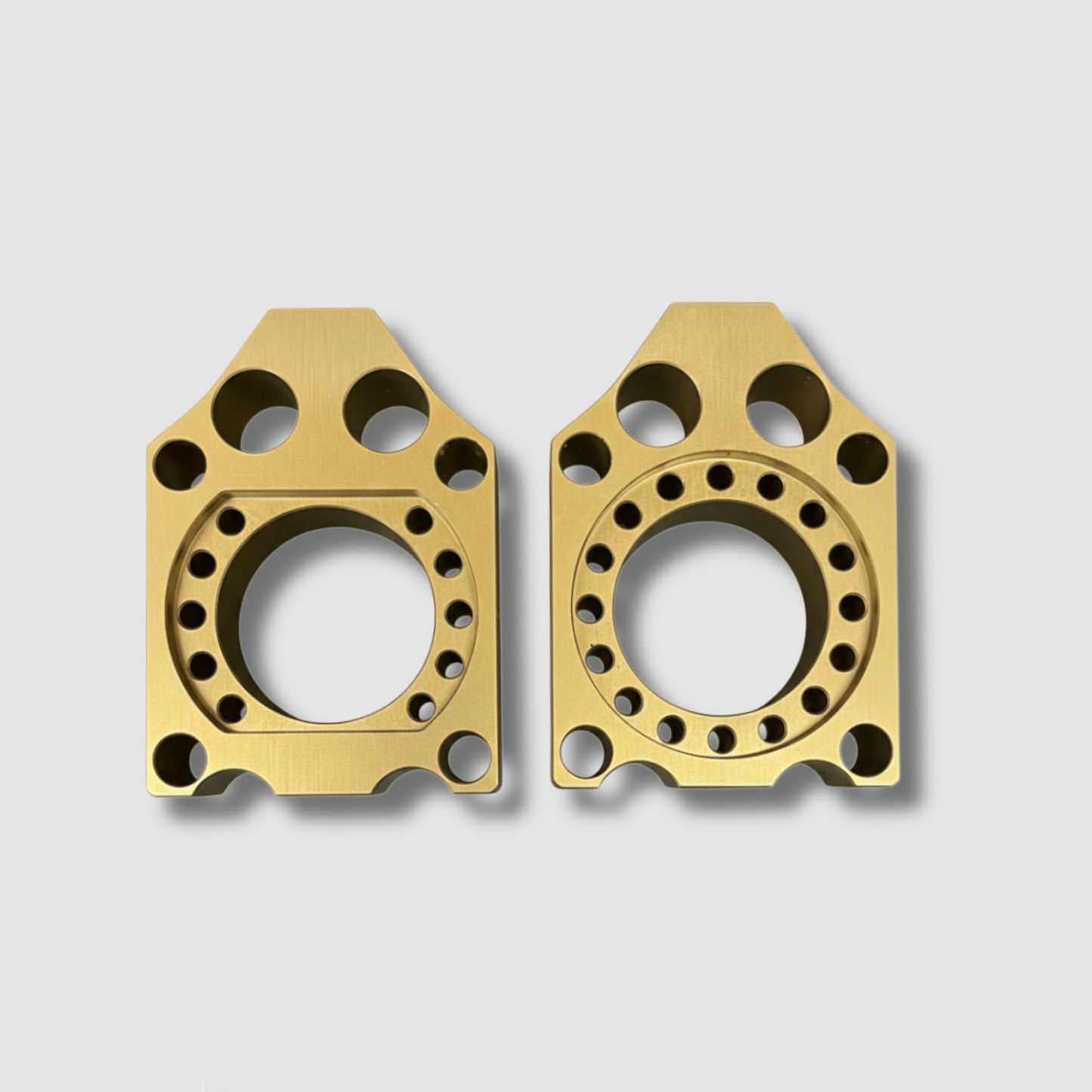 DocWob Gold Rear Axle Chain Adjuster Blocks – Kawasaki KX125 / KX250 (2003–2008)