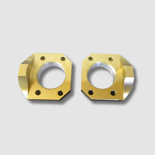 DocWob Billet Rear Axle Chain Adjuster Blocks – Suzuki RM125 / RM250 (2002–2008)