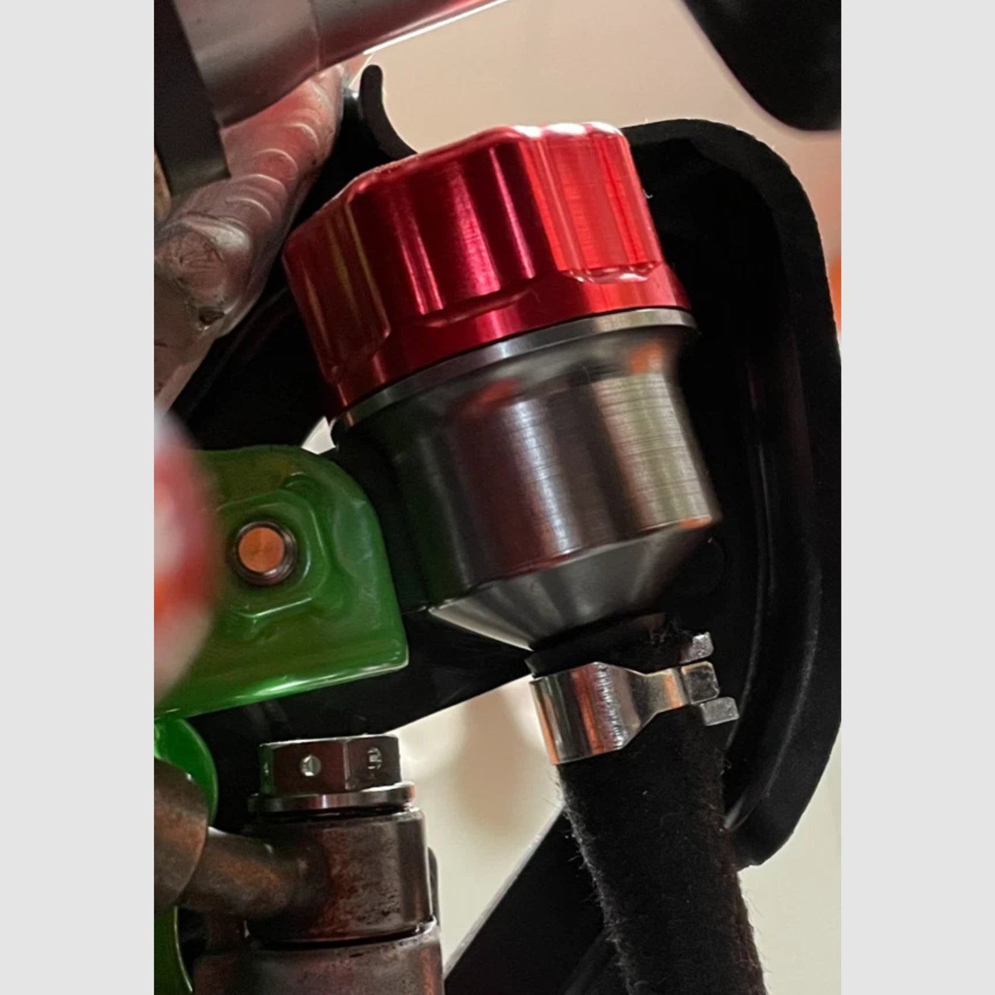 Rear Brake Reservoir With Straight Outlet - Kawasaki KX125 KX250 KX500